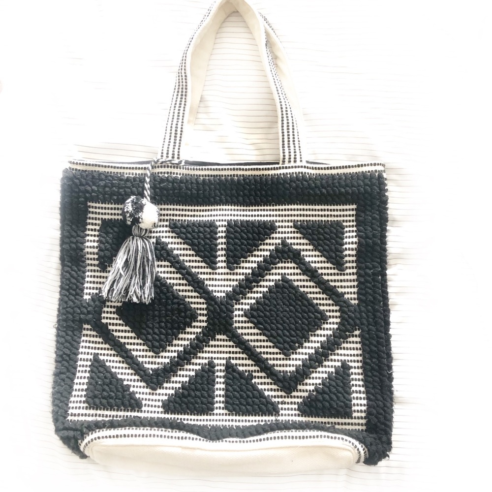 Carly Jean Los Angeles CJLA Marley Woven Tote Bag
